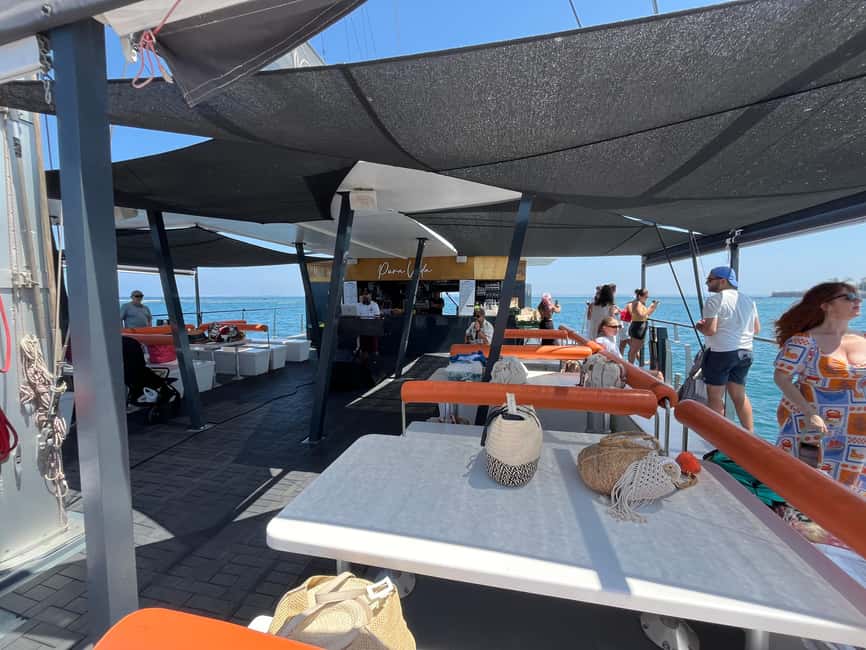 Cadiz capital:Catamarán Experience paseo con baño y almuerzo - North or south route: how the shoreline story changes mid-trip