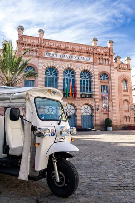 Cádiz TukTuk Tour with Audioguide - Muelle Alfonso XIII pickup, small-group comfort, and the 4-person cap
