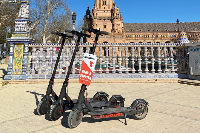 Electric Scooter Rental Seville - Town Hall meeting point, safety briefing, and that first wobble