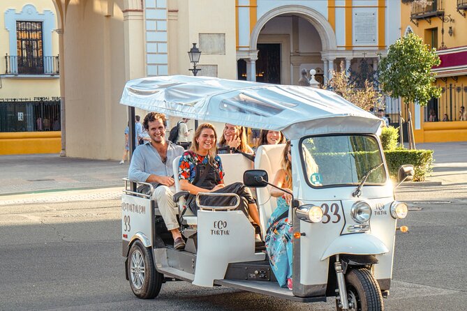 Expert Tour of Seville in Private Eco Tuk Tuk - Torre del Oro and Maestranza: river icons with local identity