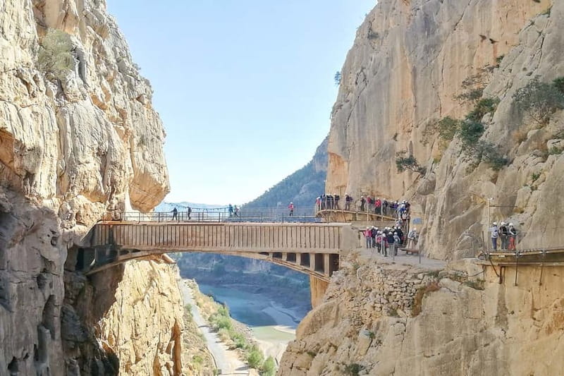From Seville: Caminito del Rey Hike Day Trip - On the Caminito del Rey walkway: 105 meters up and 7 km of gorge drama