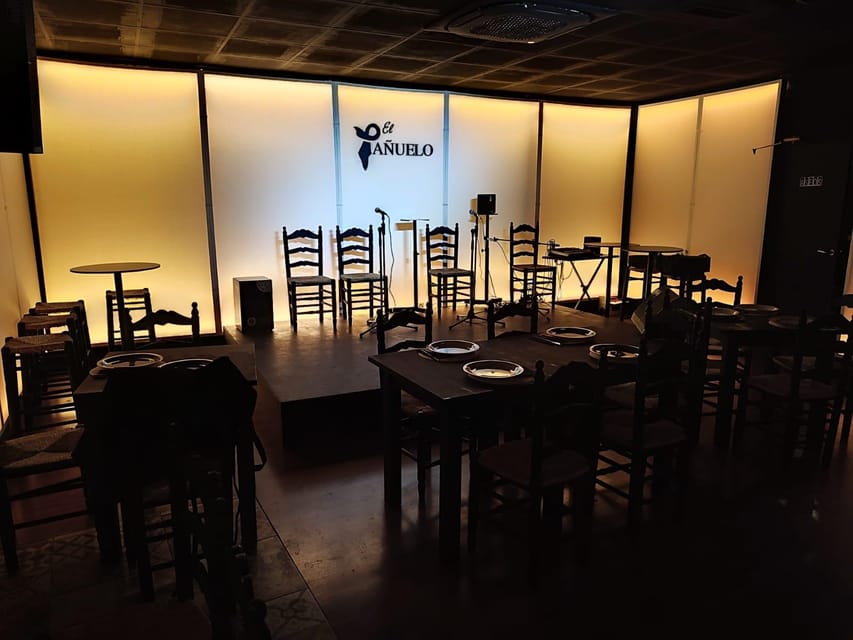 Live flamenco + tasting - The performance flow: singer, guitar, and two dancers in one tight set
