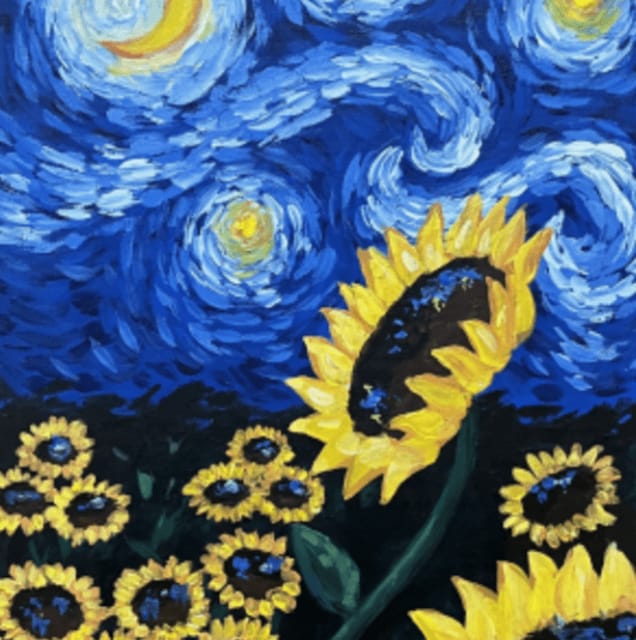 Sevilla: Wine Gogh Glow Academy Paint and Sip Classes - How the class feels, from first sip to final brushstroke