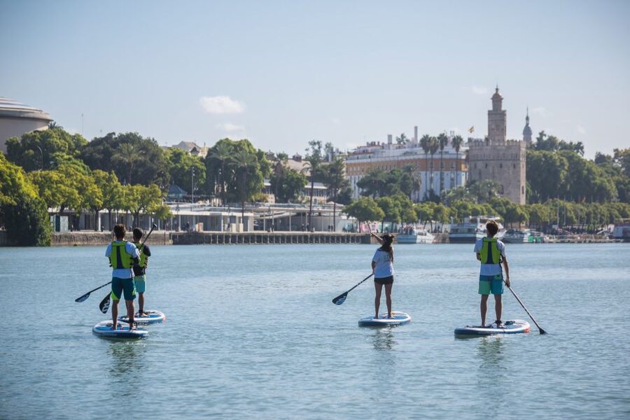 Seville: 1.5-Hour Daytime Standup Paddleboarding Tour - From Calle Betis to your first SUP stance