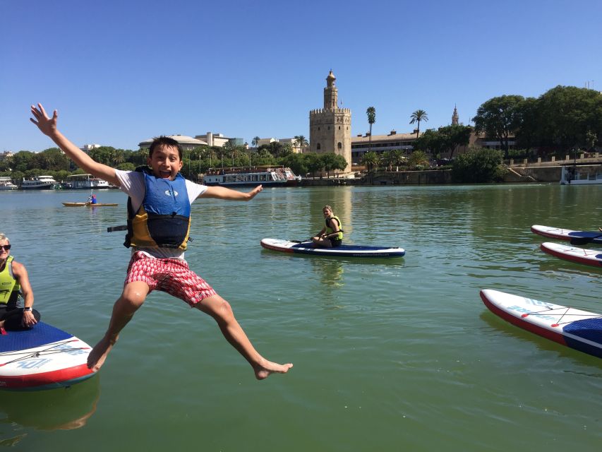 Seville: 1.5-Hour Daytime Standup Paddleboarding Tour - Puente del Cachorro to Torre Sevilla: old silhouettes, then modern height