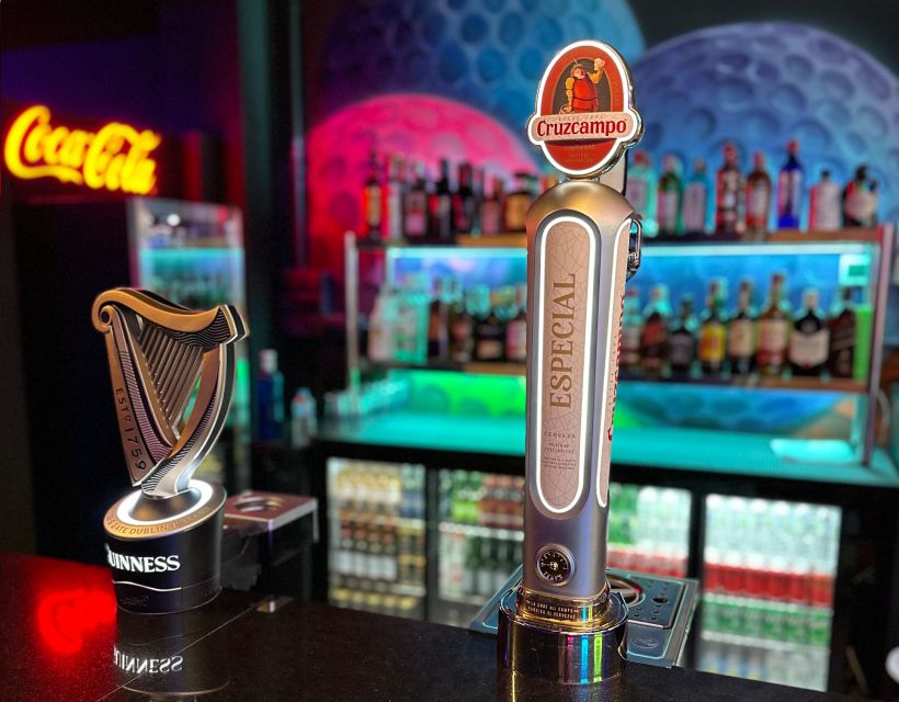 Seville: Indoor UV 18 hole Minigolf Experience - Bar and seating: where the adults can linger
