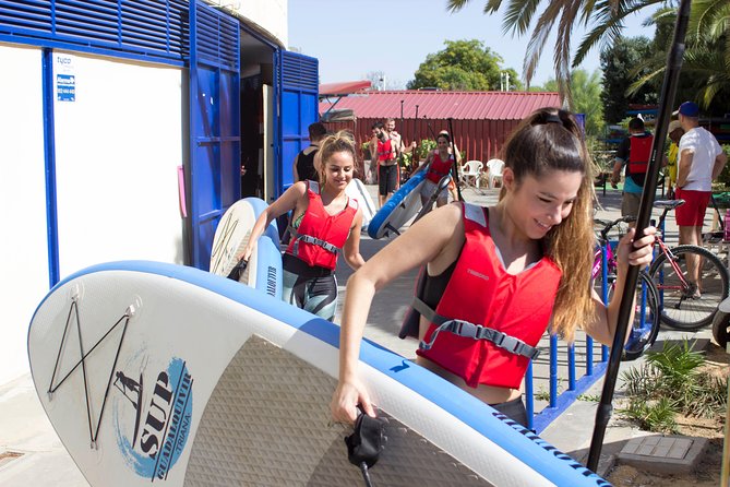 Seville Paddle Surf Sup in the Guadalquivir River - Under Puente de Triana and the bridge moment
