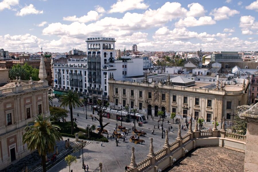 Seville: Private E-Bike City Highlights Tour - Getting started in the city center, helmet on and camera ready