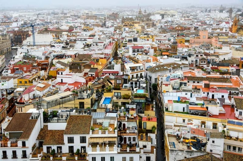 Seville: Sunset Roof Top Walking Tour - Santa Cruz: when the tour slows down for the neighborhood feel