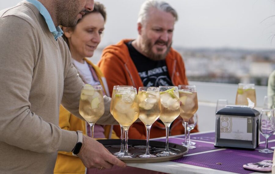 Seville: Tapas and Sangria Tasting - Sunset vibes and that rooftop view moment