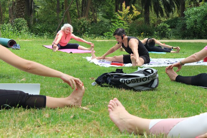 Yoga at María Luisa Park in Seville - Stop at Plaza de España area, then move into the practice space